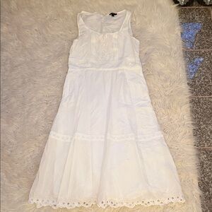 J. Crew Elegant White Midi Dress